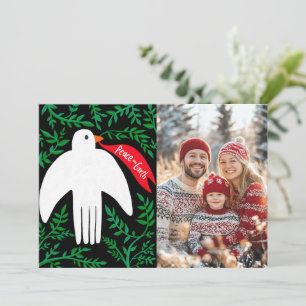 Peace Dove Kerstvakantie CUSTOM FOTO Kaart