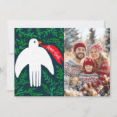 Peace Dove Kerstvakantie CUSTOM FOTO Kaart (Voorkant)