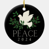 Peace Dove Kerstvakantie Ornament (Achterkant)