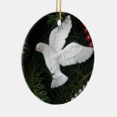 Peace Dove-kerstversiering, foto Keramisch Ornament (Rechts)