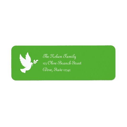 Peace Dove Label (Voorkant)