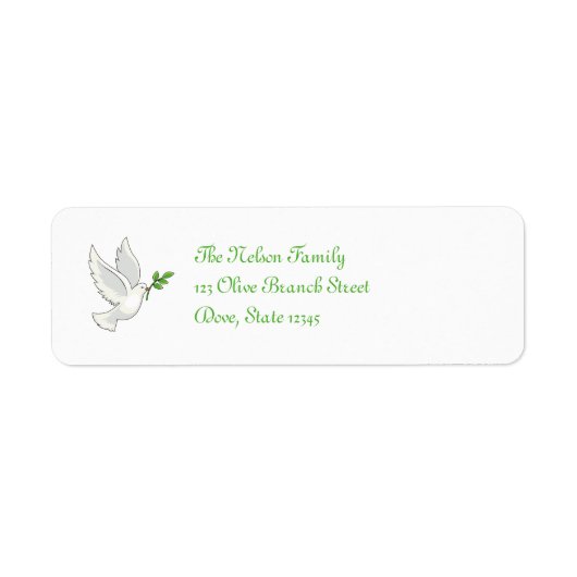 Peace Dove Label (Voorkant)