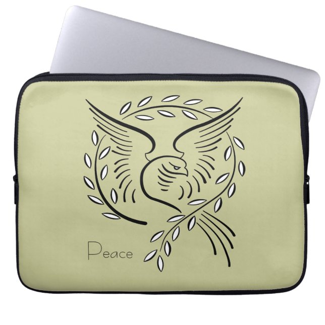 Peace Dove Laptop Sleeve (Voorkant)