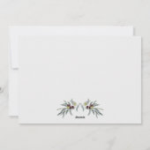 Peace Dove Love Joy Black Holiday Kaart (Achterkant)