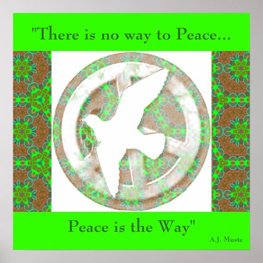 Peace Dove - Mandala Poster - met Quote.1 (Voorkant)