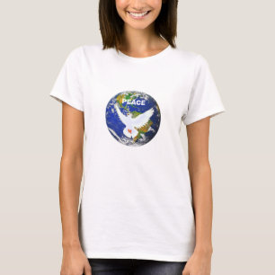 Peace Dove met bewerkbare tekst T-shirt
