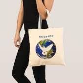 Peace Dove met bewerkbare tekst Tote Bag (Voorkant (product))