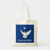 Peace Dove met bewerkbare tekst Tote Bag (Voorkant)