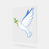 Peace Dove met Olive Branch Acryl Sign Acryl Bord (Hoek)
