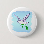 Peace Dove met Olive Branch Button (Voorkant)