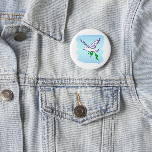 Peace Dove met Olive Branch Button (In situ)