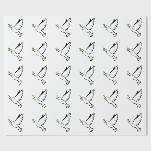 Peace Dove met Olive Branch Cadeaupapier (Vlak)