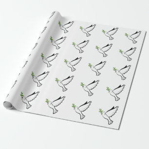 Peace Dove met Olive Branch Cadeaupapier