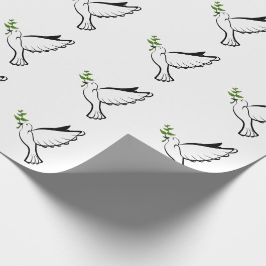 Peace Dove met Olive Branch Cadeaupapier (Hoek)