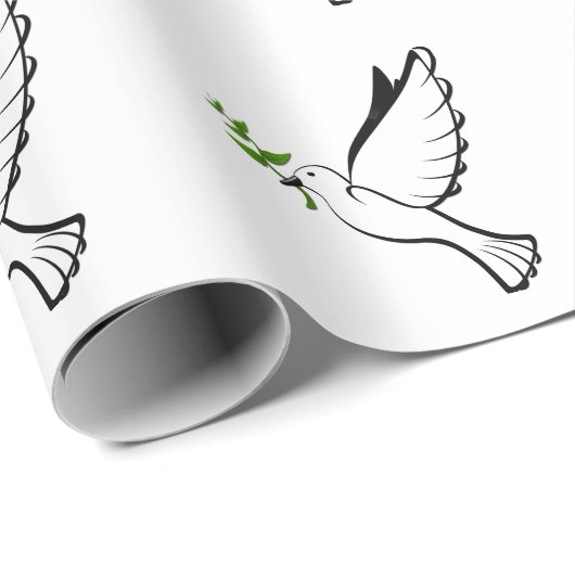 Peace Dove met Olive Branch Cadeaupapier (Rol Hoek)