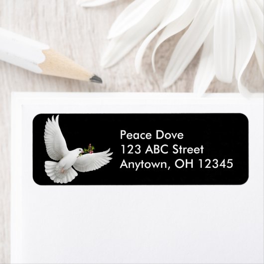 Peace Dove met Olive Branch Label (Insitu)