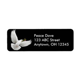 Peace Dove met Olive Branch Label