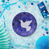 Peace Dove met Olive Leaf Kerstmis Papieren Bordje (Feest)