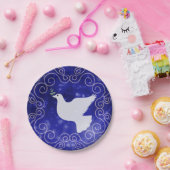 Peace Dove met Olive Leaf Kerstmis Papieren Bordje (Feest)