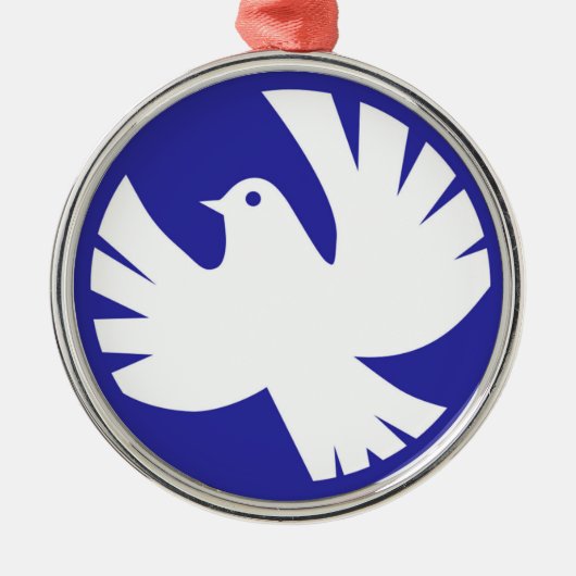PEACE DOVE METALEN ORNAMENT (Voorkant)