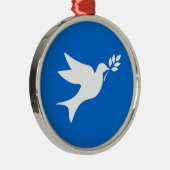 Peace Dove Metalen Ornament (Rechts)