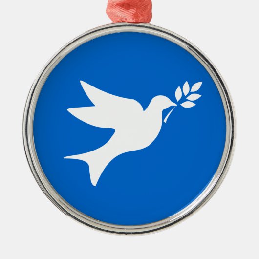 Peace Dove Metalen Ornament (Voorkant)