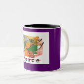 Peace Dove-mok deelt hoop Tweekleurige Koffiemok (Voorkant rechts)