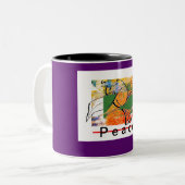Peace Dove-mok deelt hoop Tweekleurige Koffiemok (Voorkant links)