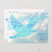 Peace Dove Nieuwjaar Briefkaart (Voorkant / Achterkant)