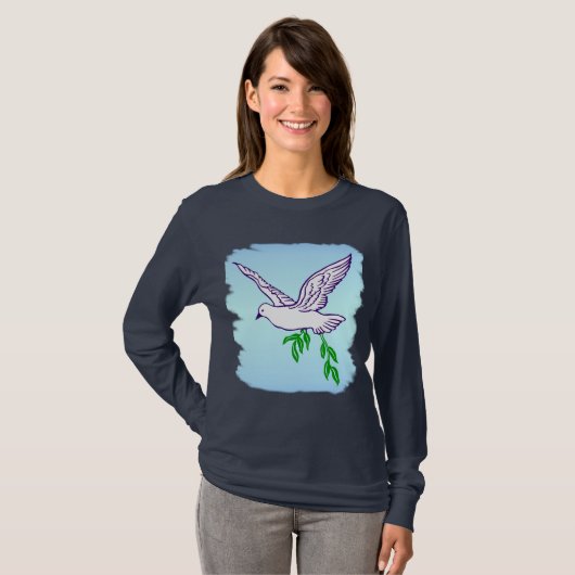 Peace Dove Olive Branch T-shirt (Voorkant volledig)