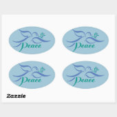 Peace Dove Ovale Sticker (Vel)