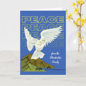 Peace Dove over bergen en water Kaart (Gele Bloem)