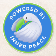 Peace Dove Paper Onderzetters - Aangedreven door i