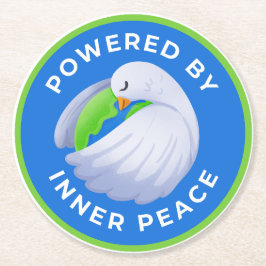 Peace Dove Paper Onderzetters - Aangedreven door i
