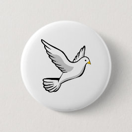 Peace Dove Patches & Buttonnen Ronde Button 5,7 Cm