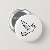 Peace Dove Patches & Buttonnen Ronde Button 5,7 Cm (Voorkant /achterkant)