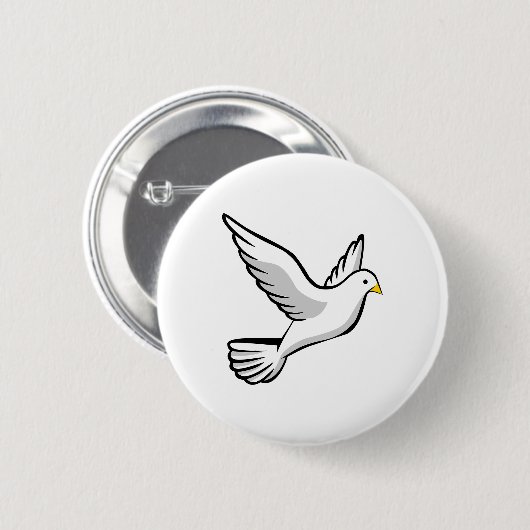 Peace Dove Patches & Buttonnen Ronde Button 5,7 Cm (Voorkant /achterkant)
