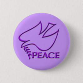 Peace Dove Peace Sign Ronde Button 5,7 Cm