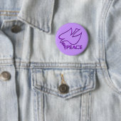 Peace Dove Peace Sign Ronde Button 5,7 Cm (In situ)