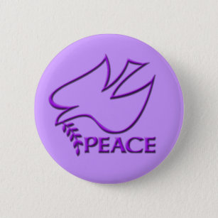 Peace Dove Peace Sign Ronde Button 5,7 Cm