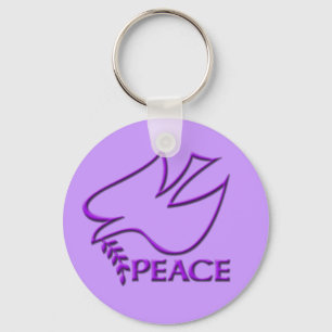 Peace Dove Peace Sign Sleutelhanger