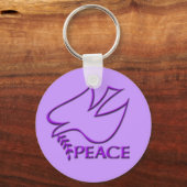 Peace Dove Peace Sign Sleutelhanger (Voorkant)