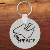 Peace Dove Peace Sign Sleutelhanger (Voorkant)
