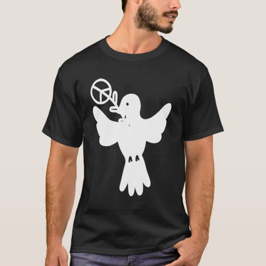 Peace Dove Peace Sign White Dove Peace T-shirt (Voorkant)