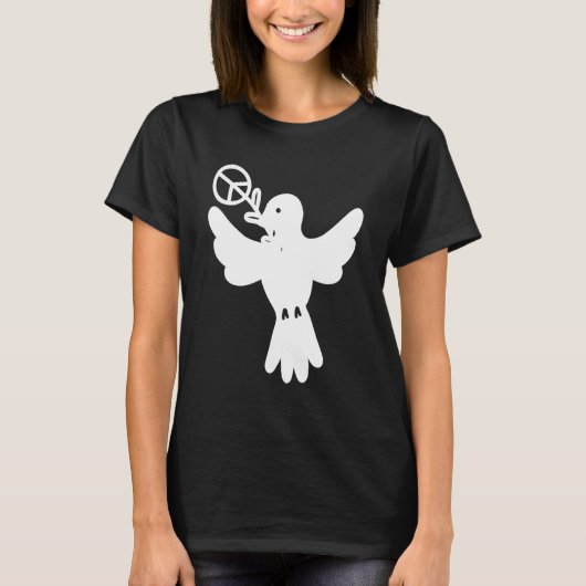 Peace Dove Peace Sign White Dove Peace T-shirt (Voorkant)