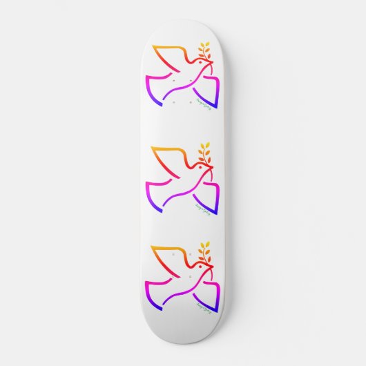 Peace Dove Persoonlijk Skateboard (Voorkant)