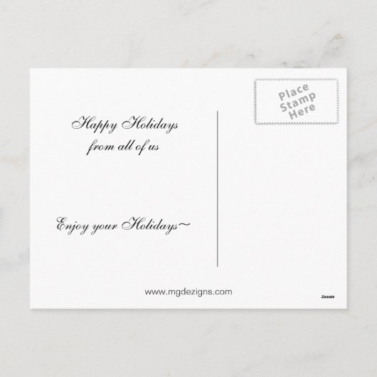 Peace Dove Piano Teacher Christmas Briefkaart (Achterkant)