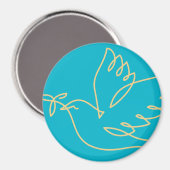 Peace Dove-pictogram Magneet (Voorkant / Achterkant)