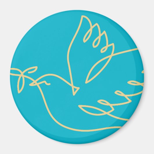 Peace Dove-pictogram Magneet (Voorkant)