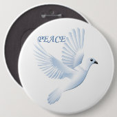 PEACE DOVE PINBACK BUTTON (Voorkant /achterkant)